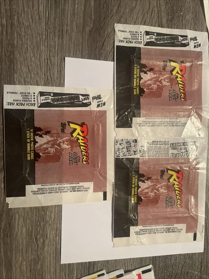 1981 Topps Raiders of the Lost Ark Empty Wrapper X 3 - Image 1 of 1