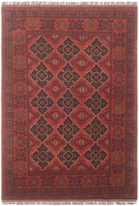 Traditional Hand-Knotted Geometric Carpet 3'4" x 4'10" Wool Area Rug - Picture 1 of 9