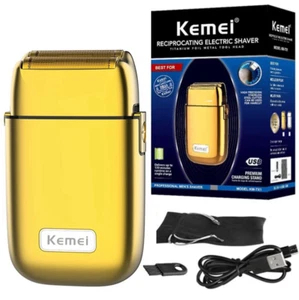 Mens Cordless Portable Travel Foil Shaver Hair Beard Clipper Trimmer USB KM-TX1 - Picture 1 of 7