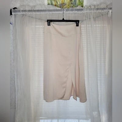 Falda Express Mujer Talla Mediana Crema Tiro Alto Midi Elegante Nueva Foto 1 de 4