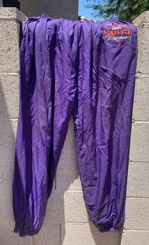 Vtg 90s Phoenix Suns Track / Warm Up Pants SZ Large Charles Barkley Shaq Magic Cover