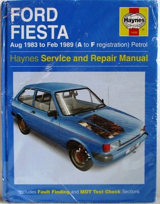 Haynes Ford Fiesta Agosto 1983 - Feb 1989 ( a-F Reg) Gasolina Service & Repairs - Imagen 1 de 4