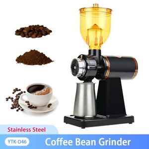 250g Small Electric Coffee Grinder Bean Mill Commercial Single Flat Burrs 