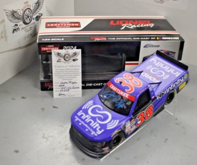 2024 Layne Riggs Infinity 1/24 Action NASCAR Diecast Autographed - Image 1 of 2