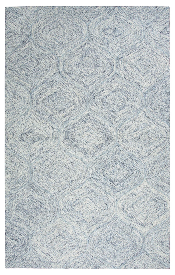 Rizzy Rugs Blue Contemporary Ogee Repeat Diamonds Area Rug Geometric BR362A - Image 1 of 3