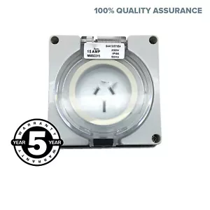 15A AMP 3 Pin Caravan Power Outlet 250V IP66 Industrial Waterproof Socket - Bild 1 von 8