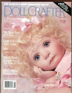 DOLL Crafter Magazine Jan 1992 Cloth French antique eyes dress patterns wedding - Picture 1 of 3