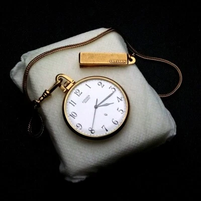 Винтажные мужские карманные кварцевые часы Citizen 2830-262913 с открытым циферблатом SBZ20BAS7(SS) - Изображение 1 из 4