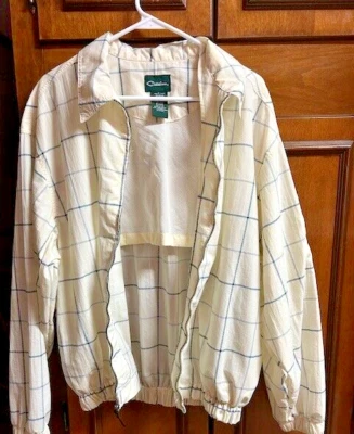 Chaqueta vintage Catalina para hombre ventilada grande amarillo azul rayas golf deportes agua Foto 1 de 4