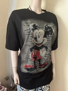 Traumhaft Rose  Pullover  Shirt  Micky Maus Glitzer Neu Gr. One Size Black - Bild 1 von 12