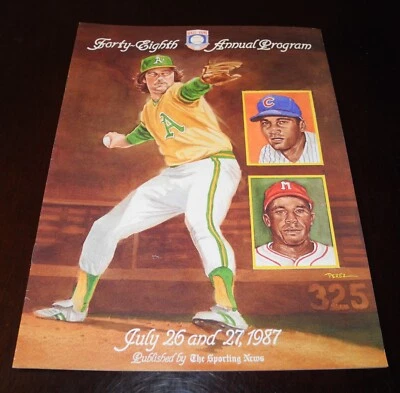 1987 Baseball Hall of Fame Induction Ceremony Program Yearbook Williams Hunter - Image 1 of 2