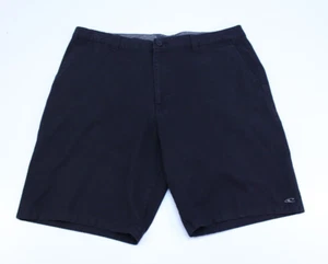 Pantalones Cortos O'Neill Negro Sólido Frente Plano Chino Informal Talla 38 Entrepierna 10" - Imagen 1 de 7