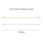 14KT Bracelet / Necklace Safety Cable Chain