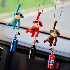 Hanging Monkey Car Accessories Decoration View Mirror Interior Funny Key Chain
