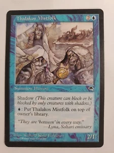 MTG Magic The Gathering Card Thalakos Mistfolk Summon Illusion Blue Tempest 1997 - Picture 1 of 2