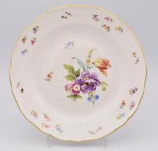 Piatto da torta originale Meissen porcellana fiori e pittura per insetti 1. Wahl top