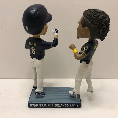 Ryan Braun + Orlando Arcia - Milwaukee Brewers-Double Bobble Bobblehead 2018 SGA Cover