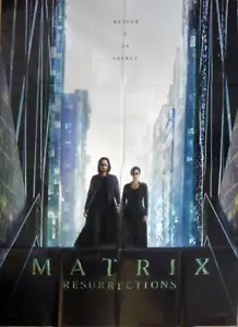 MATRIX AUFERSTEHEN - KEANU REEVES / WACHOWSKI - ORIGINAL GROSSES FILMPOSTER - Bild 1 von 1