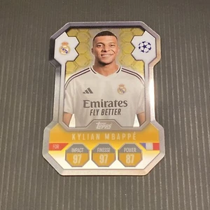 Topps Match Attax 2024/25 | Kylian Mbappe Chrome Shield Card SH6 | Mint - Bild 1 von 2