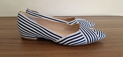 RARO LK Bennett Cuero Plano Rayas Granulado Cruzado Talla 37 E93 Foto 1 de 4