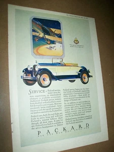 1927 Packard two-passenger roadster mid-size mag car ad -US Air Mail plane - Picture 1 of 1