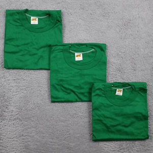 VINTAGE Russell Athletic Lot of 3 Youth L Kelly Green Short Sleeve T-Shirts - Picture 1 of 7