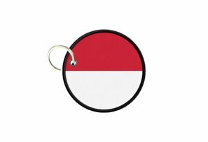Holder Keys Flag Indonesia Indonesian Printed Round Roundel