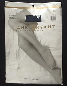 Lane Bryant Daysheer Nylon Hosiery Navy Pantyhose Size C NIP Reinforced Toe - Picture 1 of 3