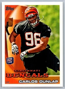 2010 TOPPS FOOTBAL 9 CARLOS DUNLAP BENGALS RC - Picture 1 of 2