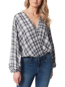 Jessica Simpson Arya Body in Shadow Plaid Gardenia NEU Large - Bild 1 von 2