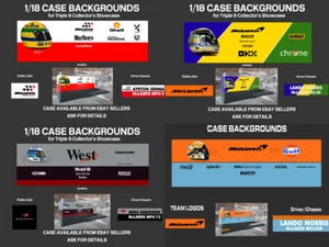 Pegatinas de fondo personalizadas patrocinador de McLaren MP4/19 para estuche F1 Minichamps 1/18 - Imagen 1 de 39