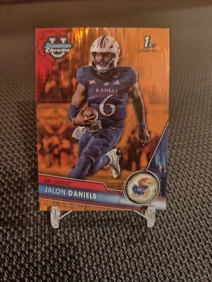 Jalon Daniels Orange Surge /25 2023 Bowman Chrome U University - Image 1 of 2