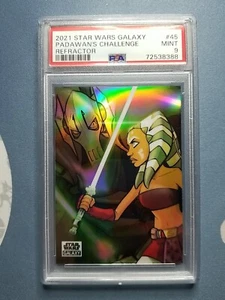 2021 Topps Star Wars Galaxy Padawan's Challenge Refractor 45 PSA 9 Mint - Picture 1 of 3