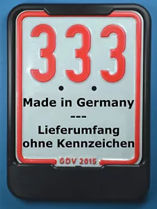 Wechselrahmen Kennzeichenhalter Halter Roller Mofa Moped E-Bike Pedelec 135x110 - Bild 1 von 3