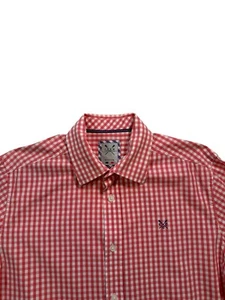 Crew Clothing Men’s Classic Fit Red Check Long Sleeve Shirt - Size Medium - Picture 1 of 11