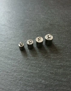 Edelstahl Endkappen für 4 mm 5 mm 6 mm 7 mm 8 mm 9 mm 10 mm Kordel Halsketten UK - Bild 1 von 5