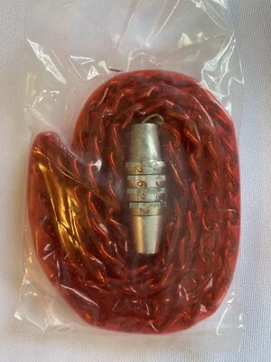 Vintage Bike Bicycle chain with combination lock Metal W. Red Vinyl Cover 36 In. - Image 1 of 4