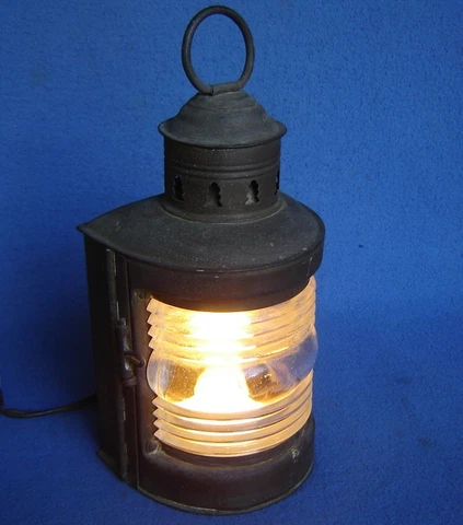 BRASS PORT WALL SIDE LIGHT PORCH LAMP ~ MARINE SHIP NAUTICAL MARITIME GLASS LENS Cover