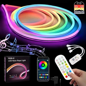 2-5M Neon LED Strip Streifen RGB Flex Schlauch diffus Lichtband Dimmbar Wifi APP - Bild 1 von 24