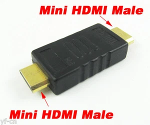 50 pz 19 pin HDMI maschio a maschio M/M convertitore adattatore oro doppio maschio dritto - Foto 1 di 7