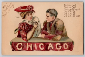 Chicago Maroons Fußballspieler Mädchen College Serie Earl F Christy Postkarte 1907 - Bild 1 von 2
