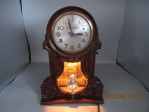 Nice Vintage Mastercrafters Swinging Girl Clock, Works Good and Made in USA Cover