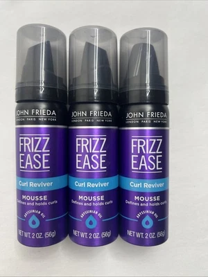 John Frieda Frizz-Ease Mousse, Curl Reviver 2 OZ, PAQUETE DE 3 Foto 1 de 4