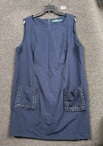 Vestido Vaina LAUREN Ralph Lauren Para Mujer Talla 22W Azul Marino Sin Mangas Informal  - Imagen 1 de 6