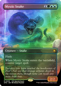 MTG FOIL Mystic Snake Borderless - Special Guests #035 nm - Picture 1 of 1