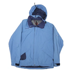 MAMMUT Mens Blue Outdoor Jacket L Nylon Zip Hooded Lightweight Casual - Picture 1 of 6