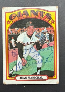 Juan Marichal Signed 1972 Topps #568 Card HOF - Picture 1 of 2
