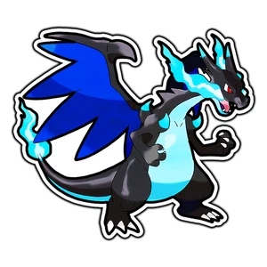 #0006 Mega Charizard X Waterproof Vinyl Sticker Decal Die-Cut - Picture 1 of 1