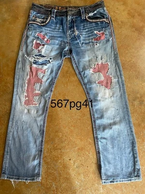 Rock Revival Men's Jeans 36x32   Pockets Blue Denim and a whole lot more Y2K - Image 1 of 4