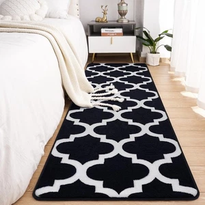 Shag Moroccan Area Rug for Living Room, 2x6 Feet Modern Geometric Runner Rug,... - Bild 1 von 9